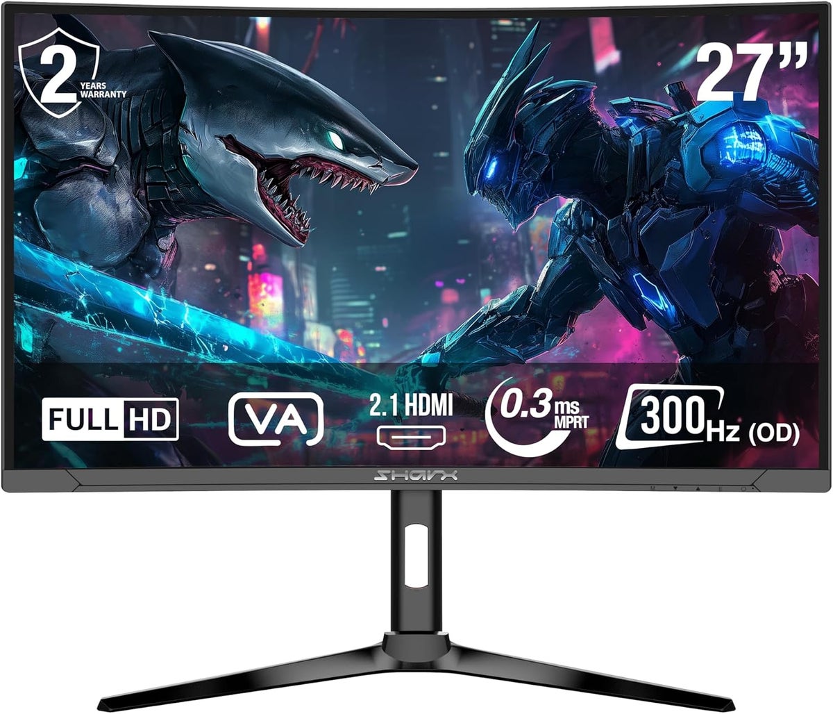 جينيريك شاشة ألعاب منحنية من جينيريك 27F300VC - 27 بوصة VA بدقة FHD، زمن أستجابة 0.3ms MPRT