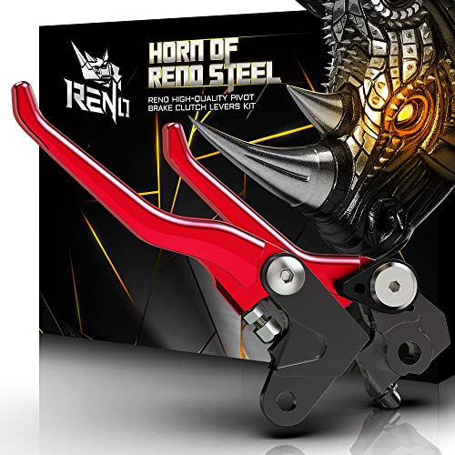 RENO Pivot Clutch Brake Levers Dirt Bike Adjustable Handle Compatible with CRF250L 2012-2021 / CRF250M 2013-2017 / CRF250 Rally 2017-2021 / CRF300L 2021-2022 / CRF300 Rally 2021-2022 Red - Image 1