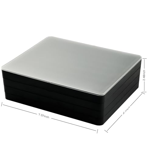 Hyekit Keycaps Storage Box, 4th Floor PBT Dustproof Display Case, 252 Keys Visible Top Cover Keycaps Collection Box for Cherry MOA XDA SA OEM MSA DSA Mao Profile Mechanical Keyboard Keycap (Black) - Image 2