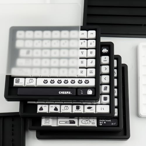 Hyekit Keycaps Storage Box, 4th Floor PBT Dustproof Display Case, 252 Keys Visible Top Cover Keycaps Collection Box for Cherry MOA XDA SA OEM MSA DSA Mao Profile Mechanical Keyboard Keycap (Black) - Image 5
