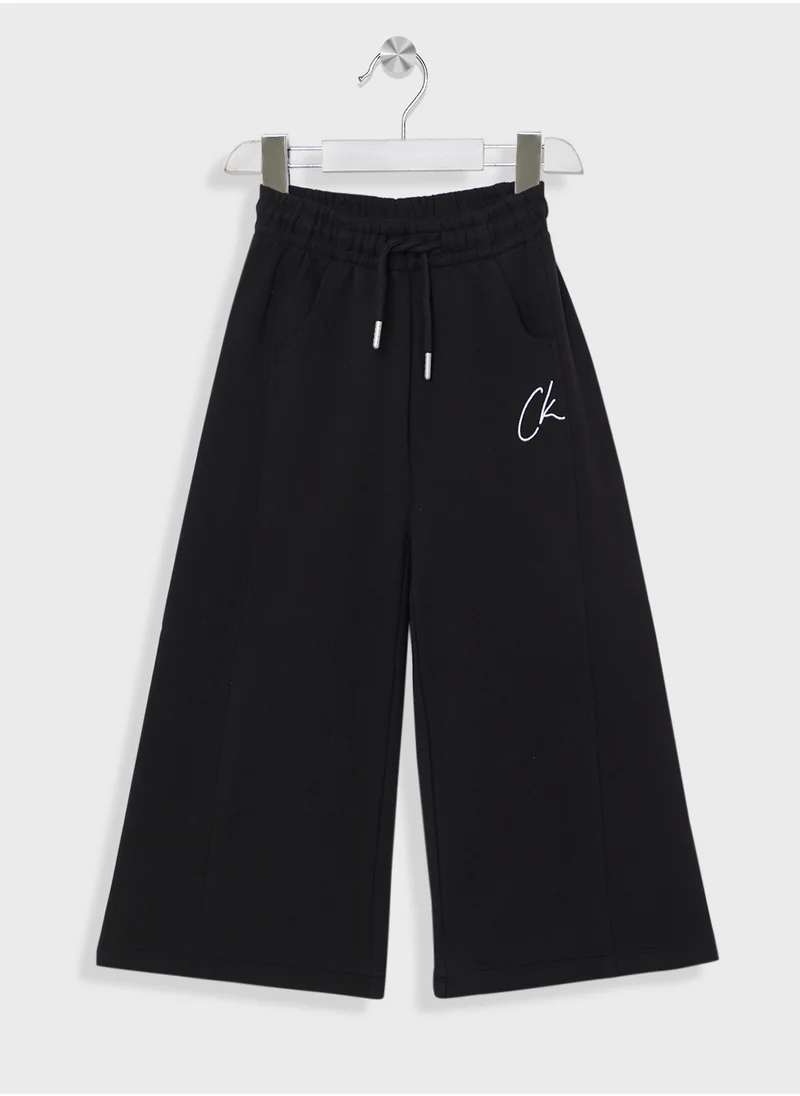Calvin Klein Jeans Kids Wide Leg Sweatpants