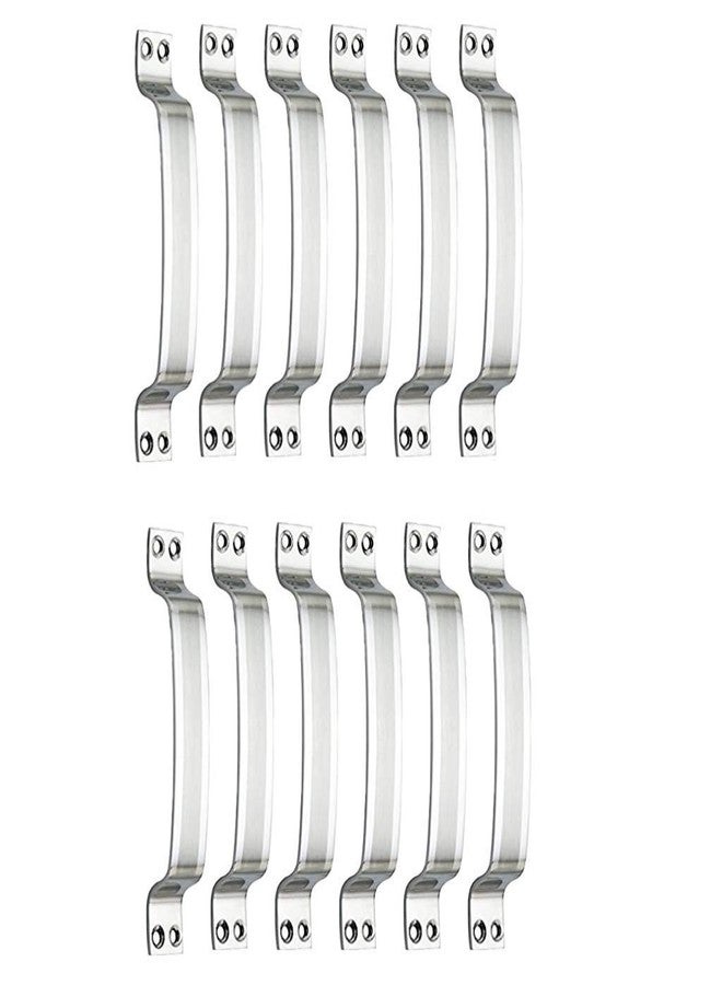 MAP Stainless Steel Door and Window Handle - Diagonally Shaded - 6 Inch Pack of 12 PC - Image 1