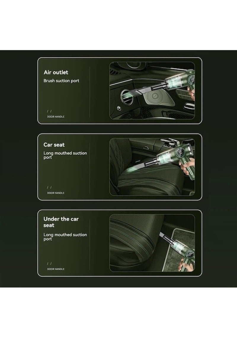 Car Vacuum: 29000Pa Suction 120W Motor Handheld Collector - Upgraded Battery With Display Cordless Design for Car Interior Quick Clean-Ups - Image 5