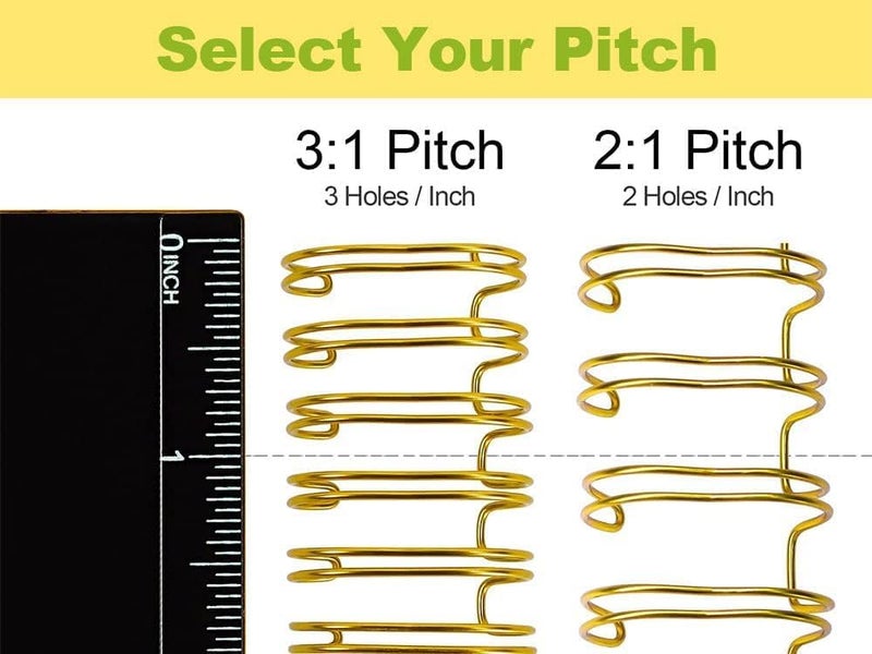 RAYSON Wire binding ring,9.5 mm, 3:1 pitch double loop wire mixed colour 34 holes,100pcs/box - Image 5