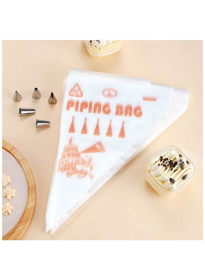 Generic 100 Piece Cake Decorating Disposable Piping Bags, Cake Icing Piping Decorating Tool White  - Image 5