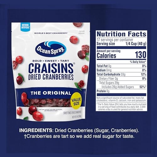 Ocean Spray Craisins Original Dried Cranberries 24 Ounce Value Pack - Image 5