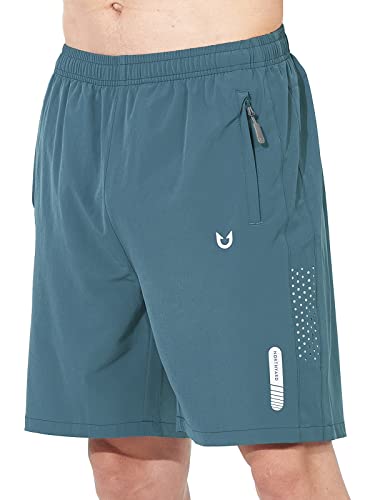 NORTHYARD Men's Athletic Running Shorts Quick Dry Workout Shorts 7"/ 5"/ 9" Lightweight Sports Gym Basketball Shorts Hiking Exercise Greyblue S - Image 1