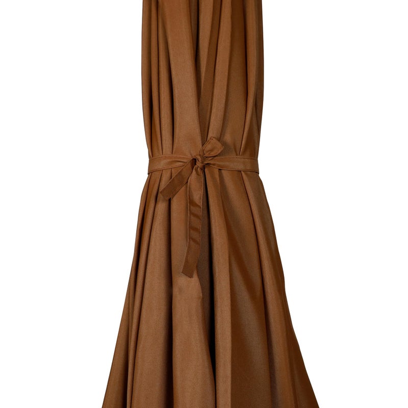 Blissun 9' Outdoor Patio Umbrella, Outdoor Table Umbrella, Yard Umbrella, Market Umbrella with 8 Sturdy Ribs, Push Button Tilt and Crank, Brown - Image 5