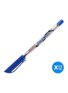 Roto Roto Liquid Ballpoint Pen, 0.7 mm, Blue - Pack of 12  - Image 2