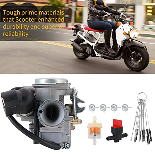 KIPA Carburetor For Ruckus 50 NPS NPS50 NPS50S AC 2008-2019 With Fuel Filter Gas Fuel Petcock Valve & Carbon Dirt Jet Cleaner Tool Kit - Image 2