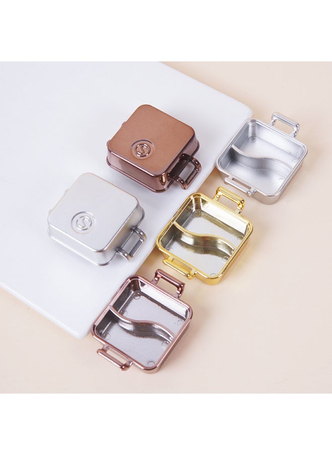 Generic - Simulation Mini Empty Mandarin Duck Hot Pot Props Dollhouse Kitchenware Container Play House Empty Pot Toy-color:Square Hot Pot-rose Gold (without Lid) - Image 1