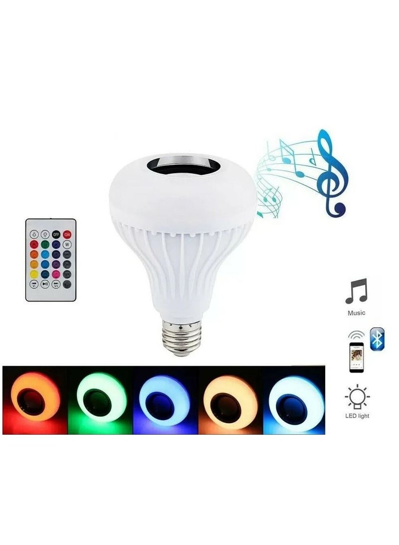 لمبة إضاءة LED ذكية مع مكبر صوت بلوتوث مدمج وجهاز تحكم عن بعد - متعددة الألوان - Image 1