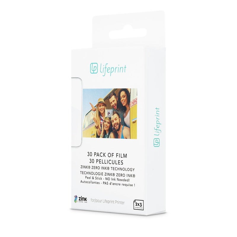 Lifeprint 30 pack of film for Lifeprint Augmented Reality Photo AND Video Printer. 2x3 Zero Ink sticky backed film - Image 2