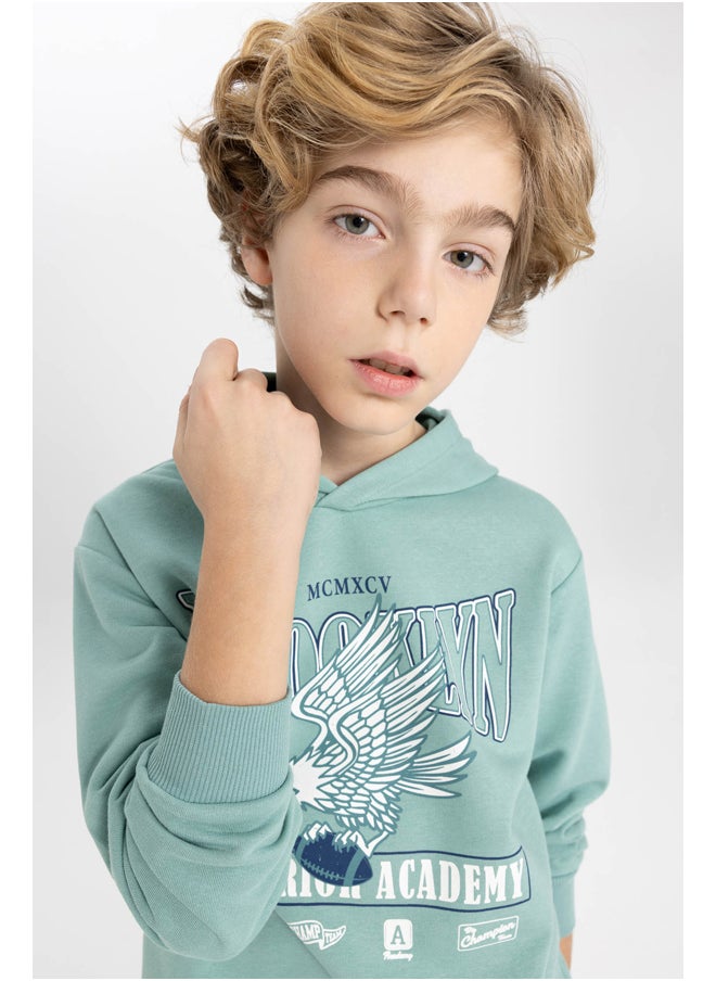 DeFacto - Boy Regular Fit Hooded Long Sleeve Knitted Sweat Shirt - Image 1