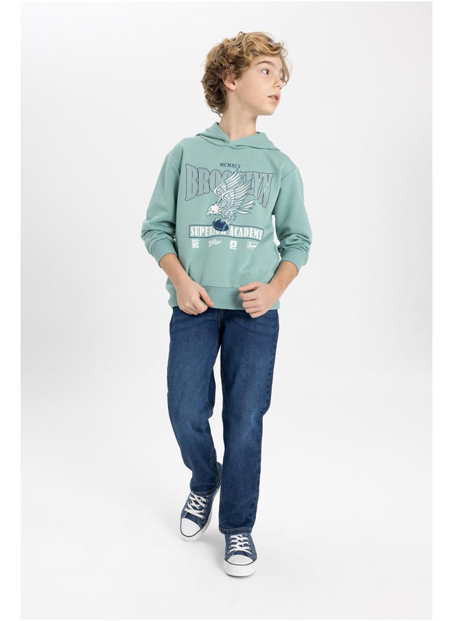 DeFacto - Boy Regular Fit Hooded Long Sleeve Knitted Sweat Shirt - Image 1