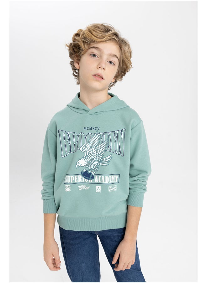 DeFacto - Boy Regular Fit Hooded Long Sleeve Knitted Sweat Shirt - Image 1