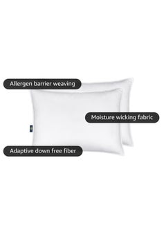 Serta Serta Down Illusion Soft Hypoallergenic Soft/Medium Bed Pillows for Side, Stomach or Back Sleepers (2 Pack), Queen, White  - Image 4