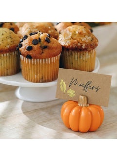 Kate Aspen Kate Aspen Fall Decor Mini Orange Pumpkin Place Card Holder (Set of 6), Perfect for Thanksgiving Table Decor, Fall Themed Weddings, Bridal Brunches  - Image 3