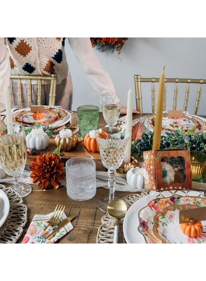 كايت آسبن حامل بطاقات مكان على شكل قرع برتقالي صغير من كيت أسبن للديكور الخريفي (مجموعة من 6 قطع)، مثالي لديكور طاولة عيد الشكر، وحفلات الزفاف ذات الطابع الخريفي، ووجبات غداء الزفاف - Image 5