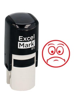 ExcelMark E - Excelmark Self-Inking Round Teacher Stamp - Red Ink  - Image 1