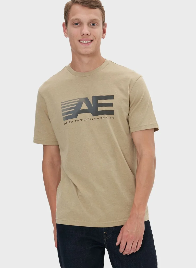 امريكان ايجل Graphic Crew Neck T-Shirt