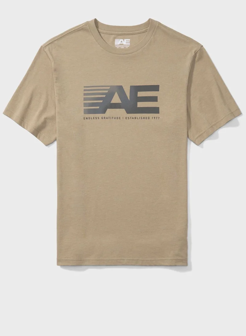 امريكان ايجل Graphic Crew Neck T-Shirt