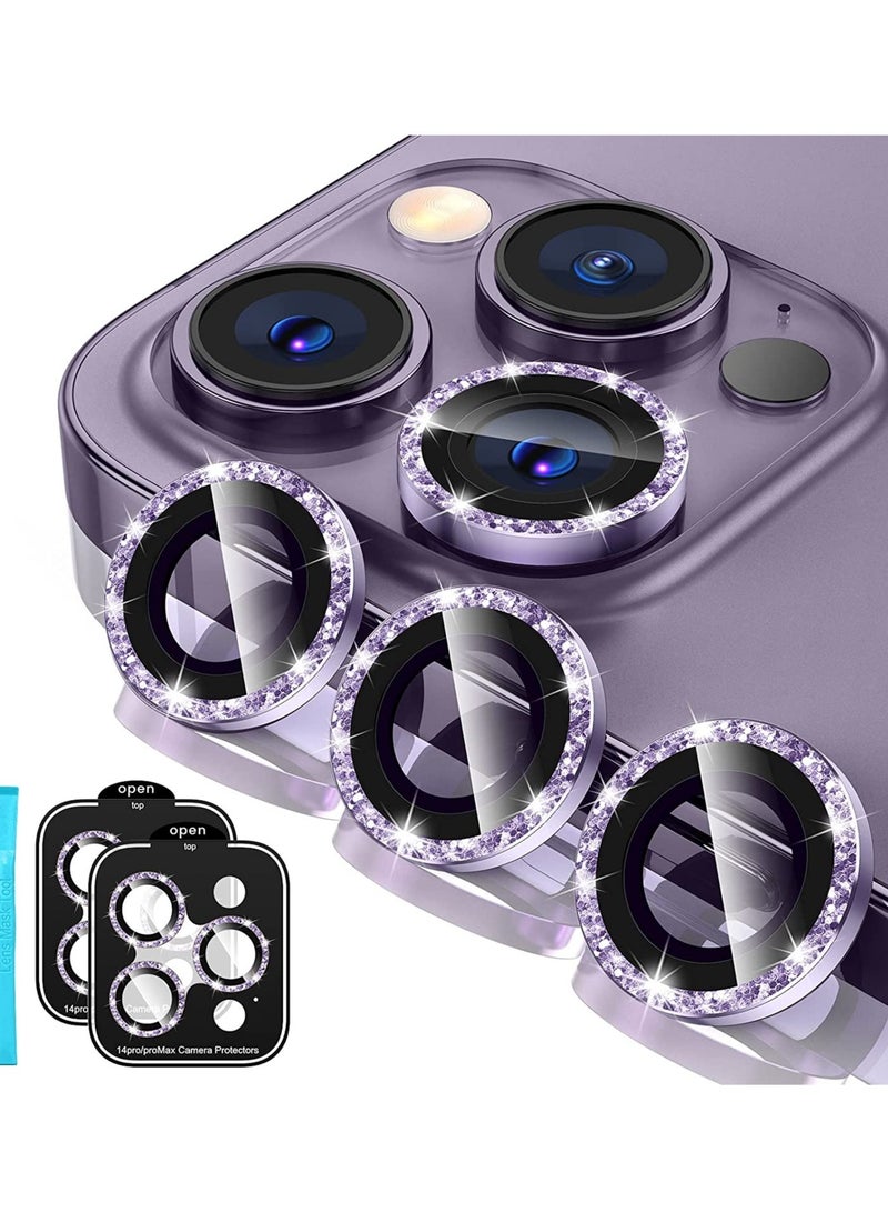 ELTRAZONE [3+3PCS] for iPhone 14 Pro - iPhone 14 Pro Max Camera Lens Protector, 9H Tempered Glass Camera Cover Screen Protector Metal Individual Ring for iPhone 14 Pro 6.1 inch /14 ProMax 6.7 inch 2022 - Image 2