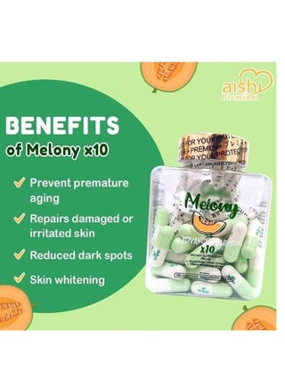Aishi Gluta Melony Advamce White x10 - 60 Capsule | Best Price KSA