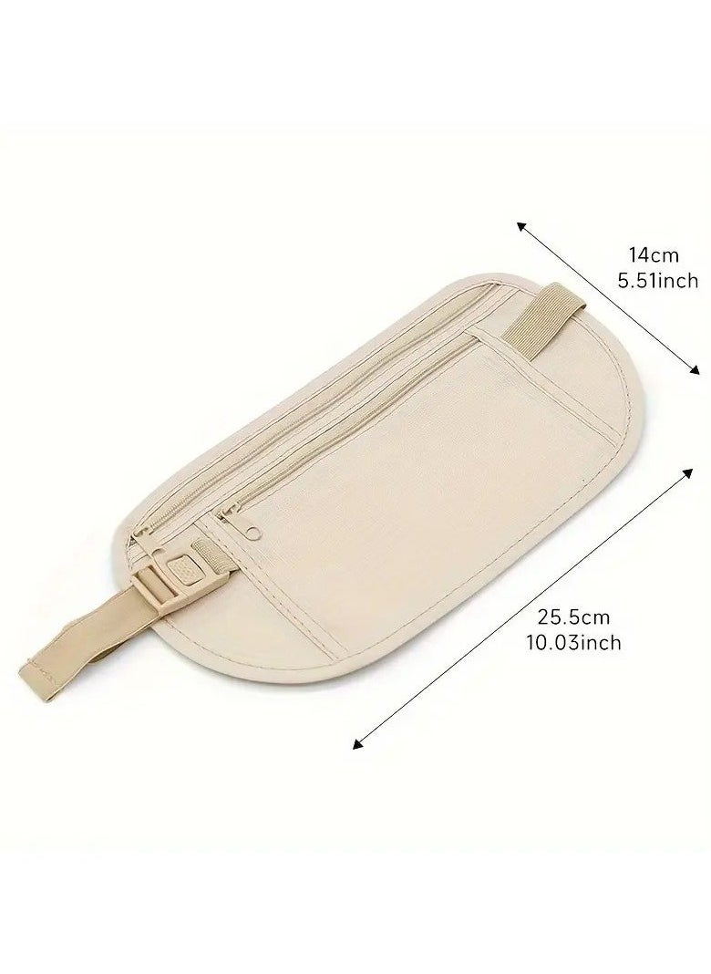 Goolsky 1pc Sleek Ultra-Thin Nylon Fanny Pack - Adjustable Strap, Zipper Closure, Lightweight & Invisible Design for Casual Outings  - Image 5