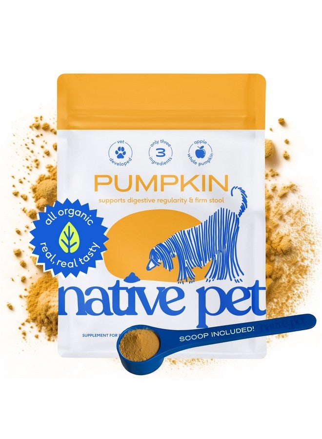 Native Pet Pumpkin for Dogs - Organic Powder Pumpkin Puree Dog Food Toppers-Rich in Fiber Supplement Powder Helps with Digestion, Nutrient Absorption, Diarrhea, Constipation & Upset Stomach-120 Scoops - Image 1
