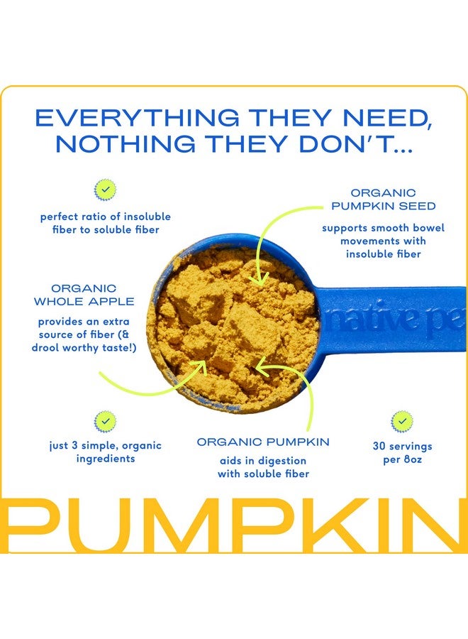 Native Pet Pumpkin for Dogs - Organic Powder Pumpkin Puree Dog Food Toppers-Rich in Fiber Supplement Powder Helps with Digestion, Nutrient Absorption, Diarrhea, Constipation & Upset Stomach-120 Scoops - Image 3