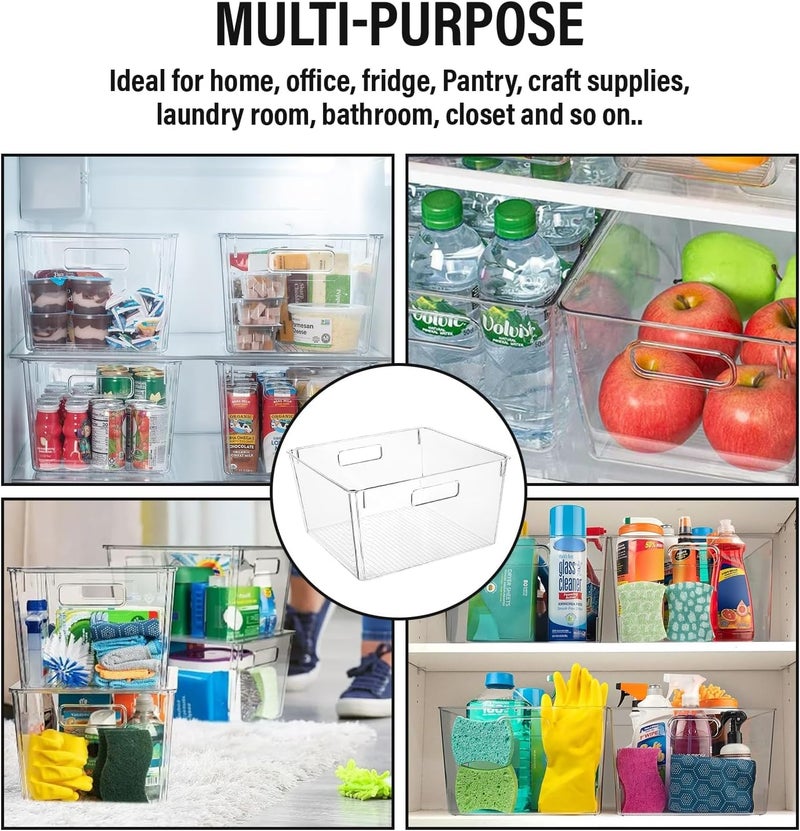CONTROL KITCHEN Extra Large Clear Plastic Storage Bins, Perfect for Kitchen Organization or Pantry Organization and Storage, Laundry Room, Fridge, Freezer Organizer Plastic Storage Containers for Organizing - Image 5
