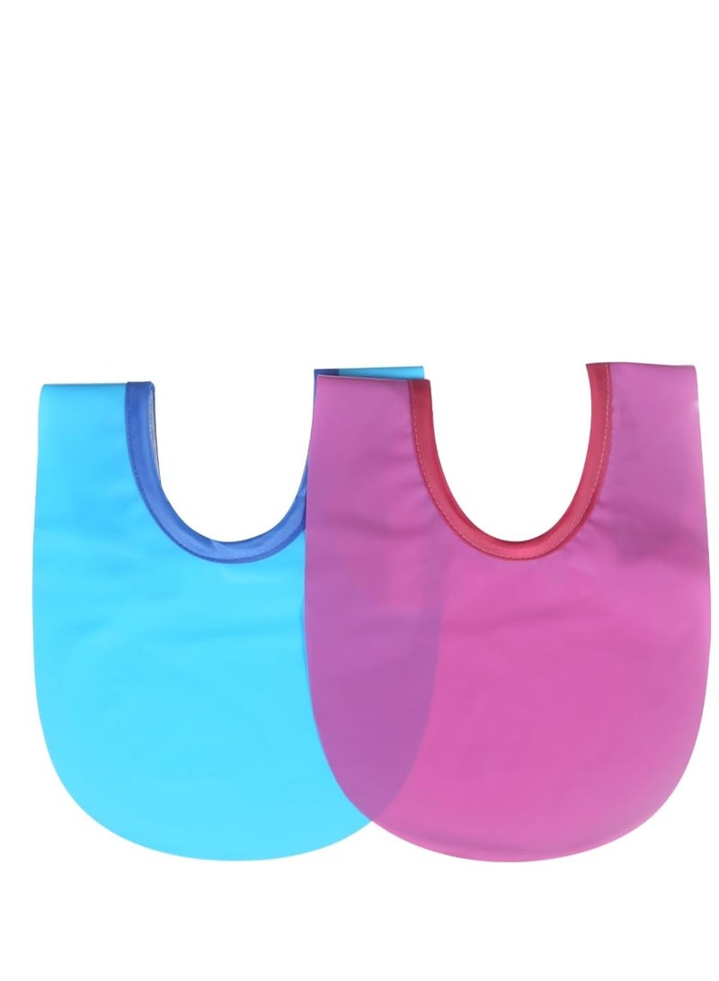 EHUSPU Tracheostomy Shower Cover Neck Stoma Protector for Tracheostomy,Waterproof Shower Shield Neck Stoma Guard (Blue and Rose Red-2pc) 