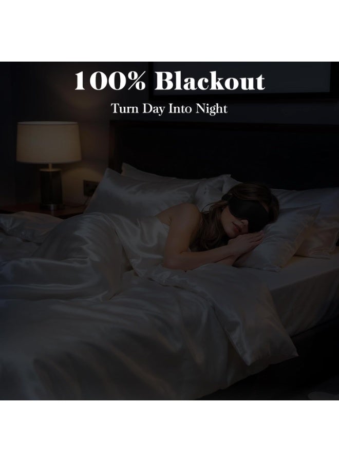 RADIANCES Sleep Mask for Men Women - 100% Blackout Eye Masks for Sleep - 3D Soft Sleeping Mask for Side Sleepers - Zero Pressure Lash Extensions Eye Cover Shade for Airplane Travel Essentials, Black - Image 2
