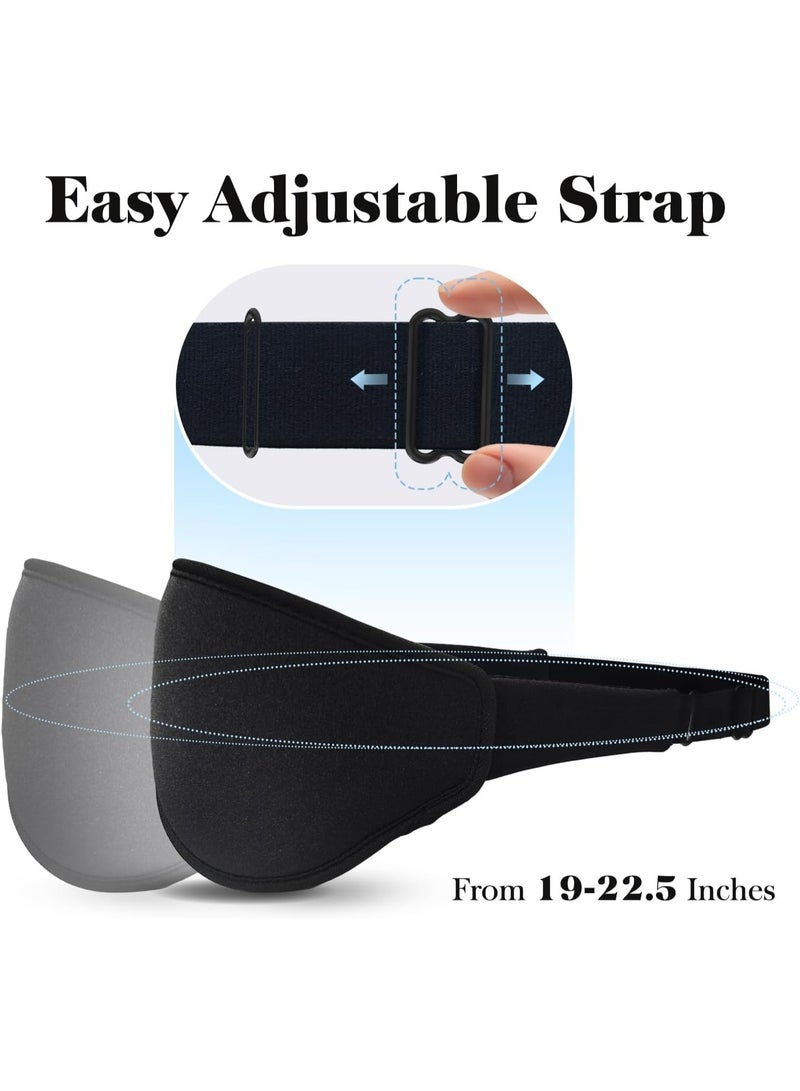 RADIANCES Sleep Mask for Men Women - 100% Blackout Eye Masks for Sleep - 3D Soft Sleeping Mask for Side Sleepers - Zero Pressure Lash Extensions Eye Cover Shade for Airplane Travel Essentials, Black - Image 5