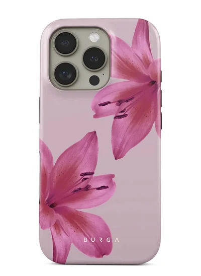 BURGA iPhone 16 Pro Max Case, 2 Piece Hard Shell + TPU Interior, Shock Absorption, All Port Accessible, Raised Bezel For Screen & Camera Protection, Never Fading HQ Print, Fragile Beauty