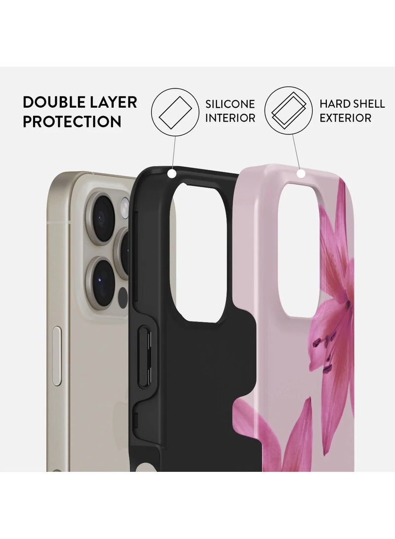 BURGA iPhone 16 Pro Max Case, 2 Piece Hard Shell + TPU Interior, Shock Absorption, All Port Accessible, Raised Bezel For Screen & Camera Protection, Never Fading HQ Print, Fragile Beauty - Image 2