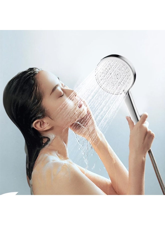ALASEEL High-Pressure Handheld Shower Head Set - Includes Flexible Hose and Wall Mount Holder, Premium Chrome Finish Modern Design. - Image 3