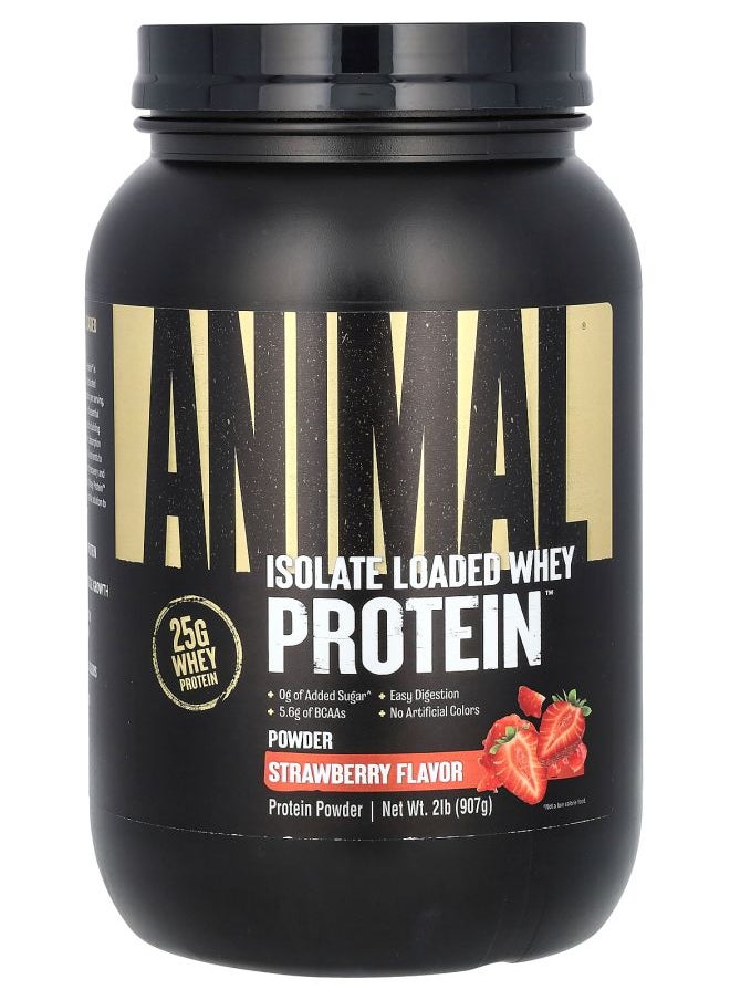 ANIMAL Isolate Loaded Whey Protein Powder Strawberry 2 lb (907 g) 