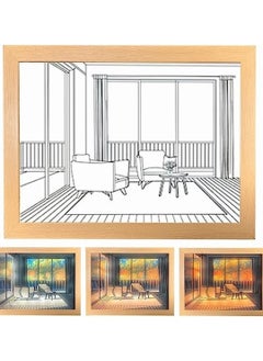 OPULENCE Glow Led Art Painting Elegant Light Wall Art Illuminated Painting Photo Shadow Frame Wall Bedroom Living Room Home Decor. Shadow Art Frame 3 LED Colors Options & Dimmable. Trending Gift Idea.  - Image 1