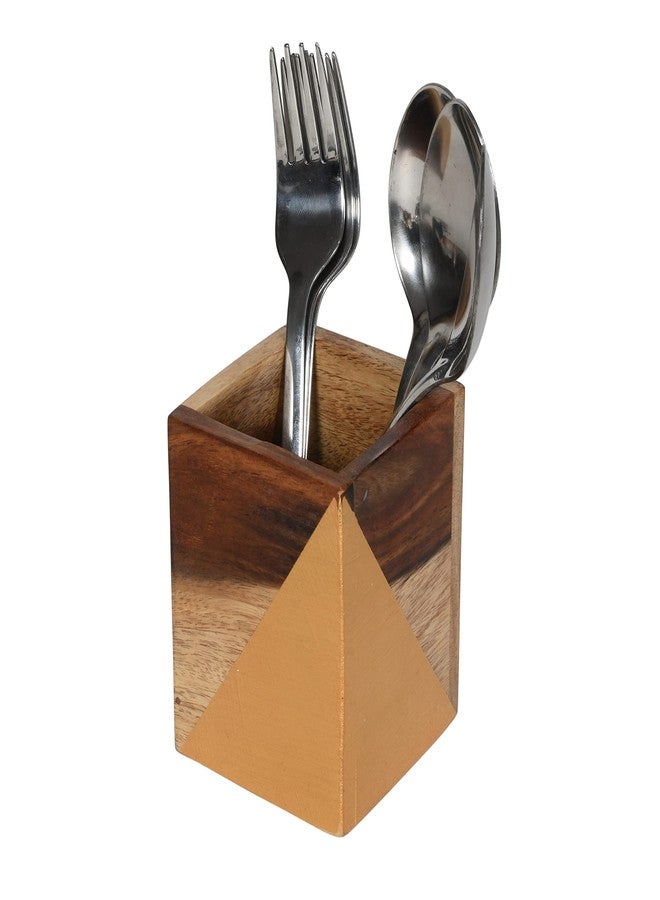 Woodee Spoon Cutlery Holder Stand | Wooden Spoon Stand | Caddy Holder Stand for Kitchen Dinning Table Cutlery Rack - Image 1