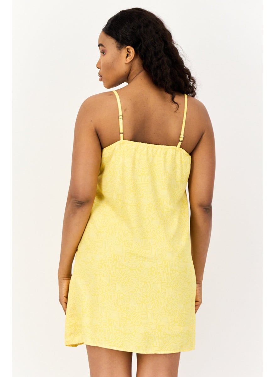 ONLY Women Graphic Print Mini Dress, Yellow  - Image 2