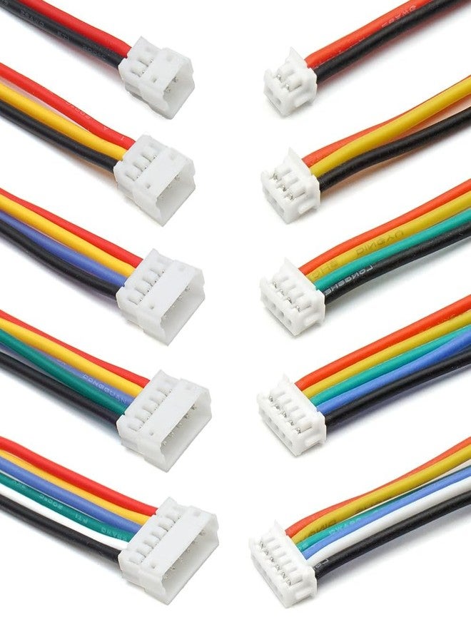 elechawk ZH 1.5MM Male Female Connectors and 28AWG Pre-Crimped Silicone Cables kit, ZH1.5 Connector Socket 2/3/4/5/6 Pin Housing JST Adapter Cable Connector with Length of 160mm (6.3inch) Wire Cable - Image 4