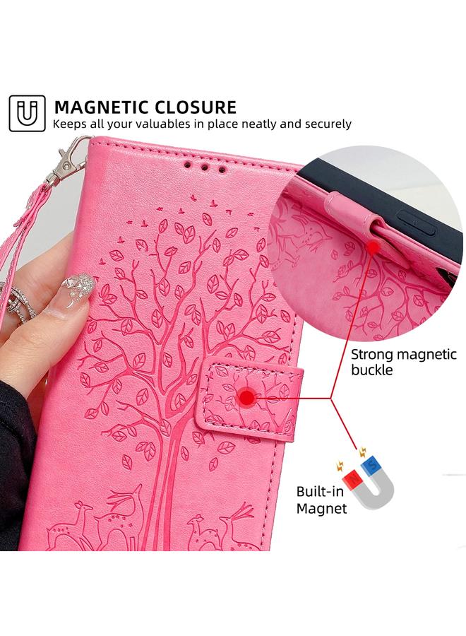 S-TOP Case For OnePlus 11 Tree & Deer Embossed Leather Phone Case - Image 5