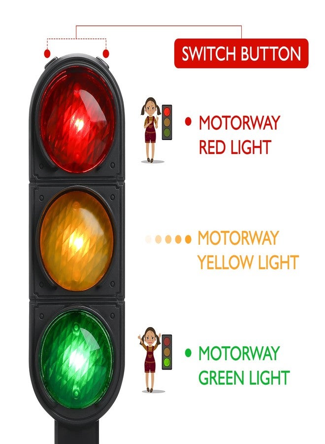 TOYANDONA 7.8 inch Traffic Light Signs Toy Multicoloured Simulation Road Light Safety Traffic Maker Crosswalk Signal Model Toy for Kids Birthday Education Gifts - Image 5