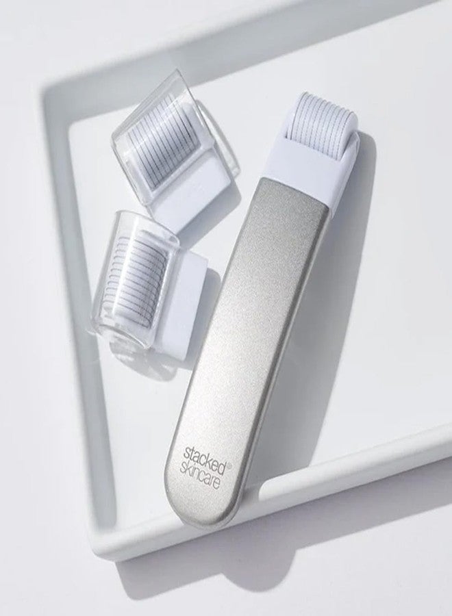 StackedSkincare Microneedling Refill Heads (2-Pack) – 0.2mm Stainless Steel Tips – Gentle At-Home Exfoliation & Skin Renewal – for Use with StackedSkincare Microneedling Tool - Image 4