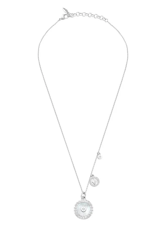 POLICE Ladies Gold Plated Stainless Steel Pendant Necklace with Mother-of-Pearl