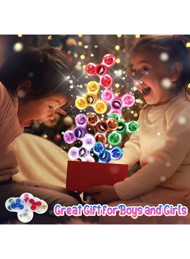 GIGILLI 12 حزمة من دواليب الفيدجيت هدايا حفلات الأطفال مضيئة LED ألعاب فيدجيت بالجملة للأطفال والبالغين حشوات أكياس الهدايا ألعاب حسية هدايا عيد الميلاد جوائز الفصول الدراسية - Image 5