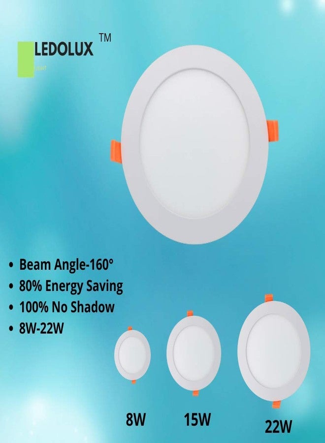 LEDOLUX 15Watt LED Panel Round Warm White (3200K) Led Round Panel Ceiling Light for Home,Office,Kitchen, Hallway, Living Room.[Energy Class A++]- False Ceiling - Image 4