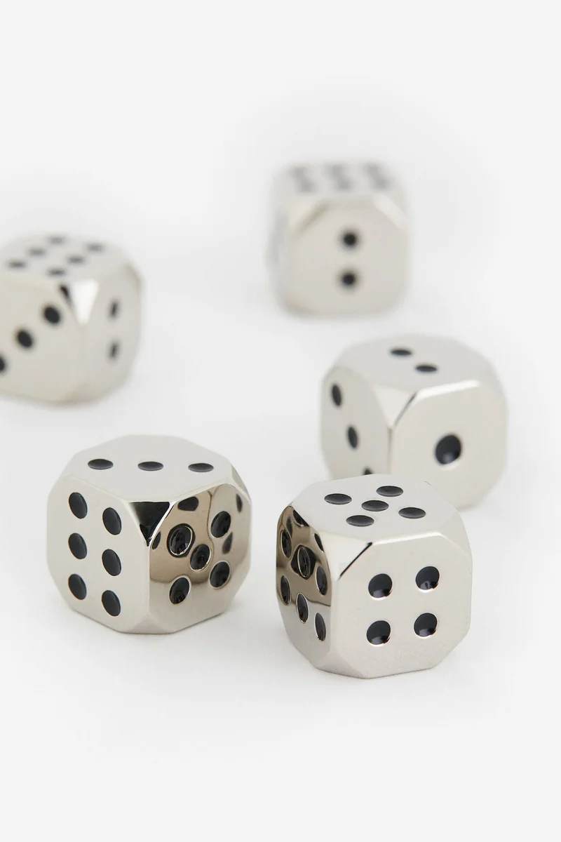 اتش اند ام نرد معدني - عبوة من 5 قطع